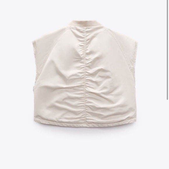 NWT ZARA SATIN CROPPED VEST - Picture 2 of 4